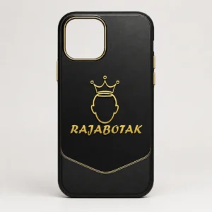 Case HP RajaBotak hitam logo emas