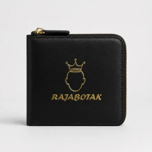 Dompet RajaBotak hitam logo emas