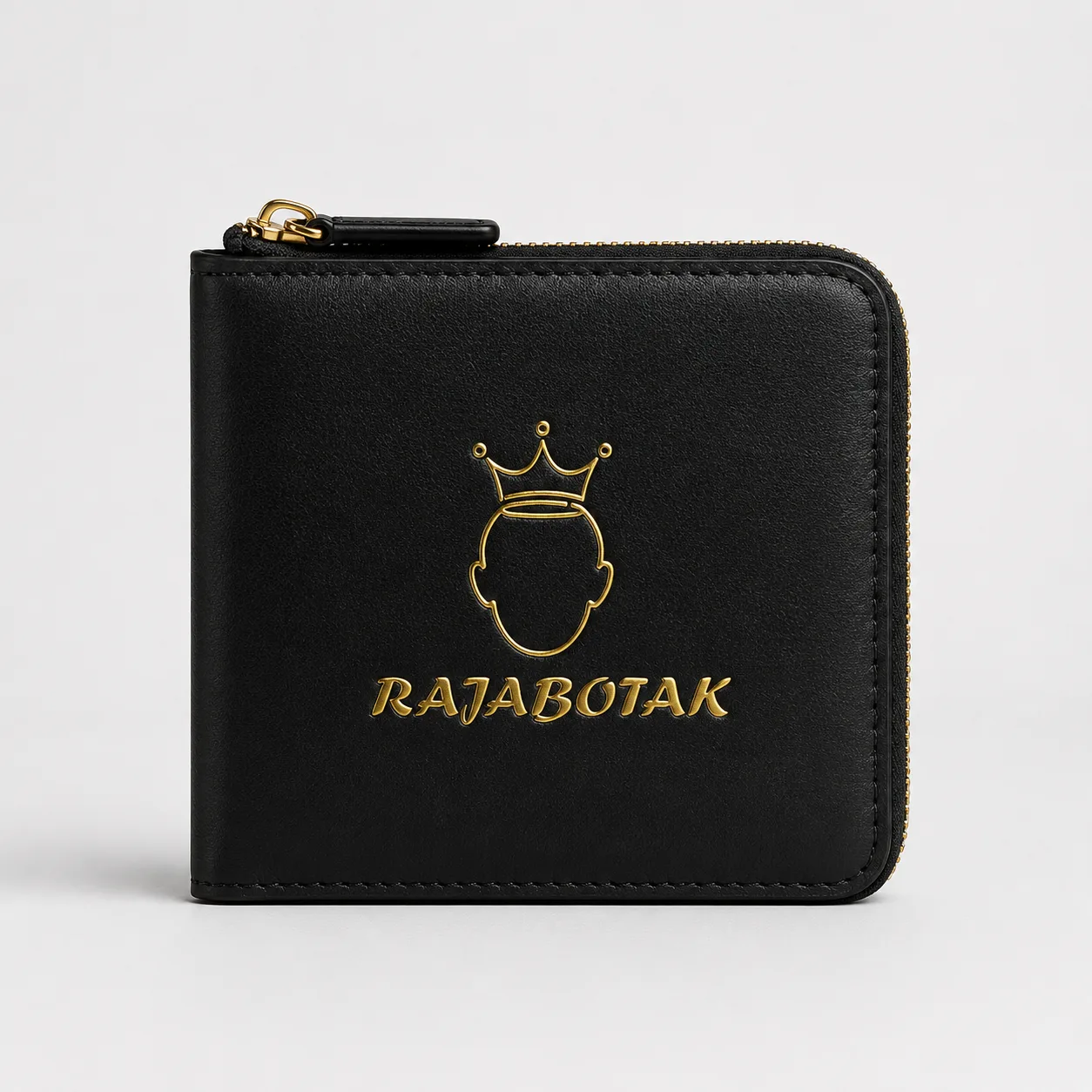 Dompet RajaBotak hitam logo emas