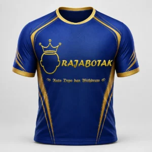 Jersey sport RajaBotak biru emas