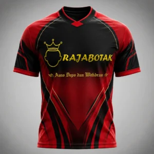 Jersey sport RajaBotak merah emas