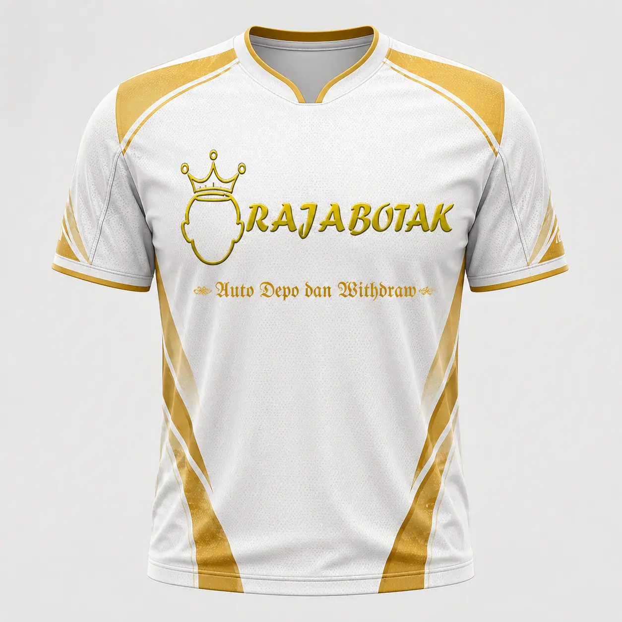 Jersey sport RajaBotak putih emas
