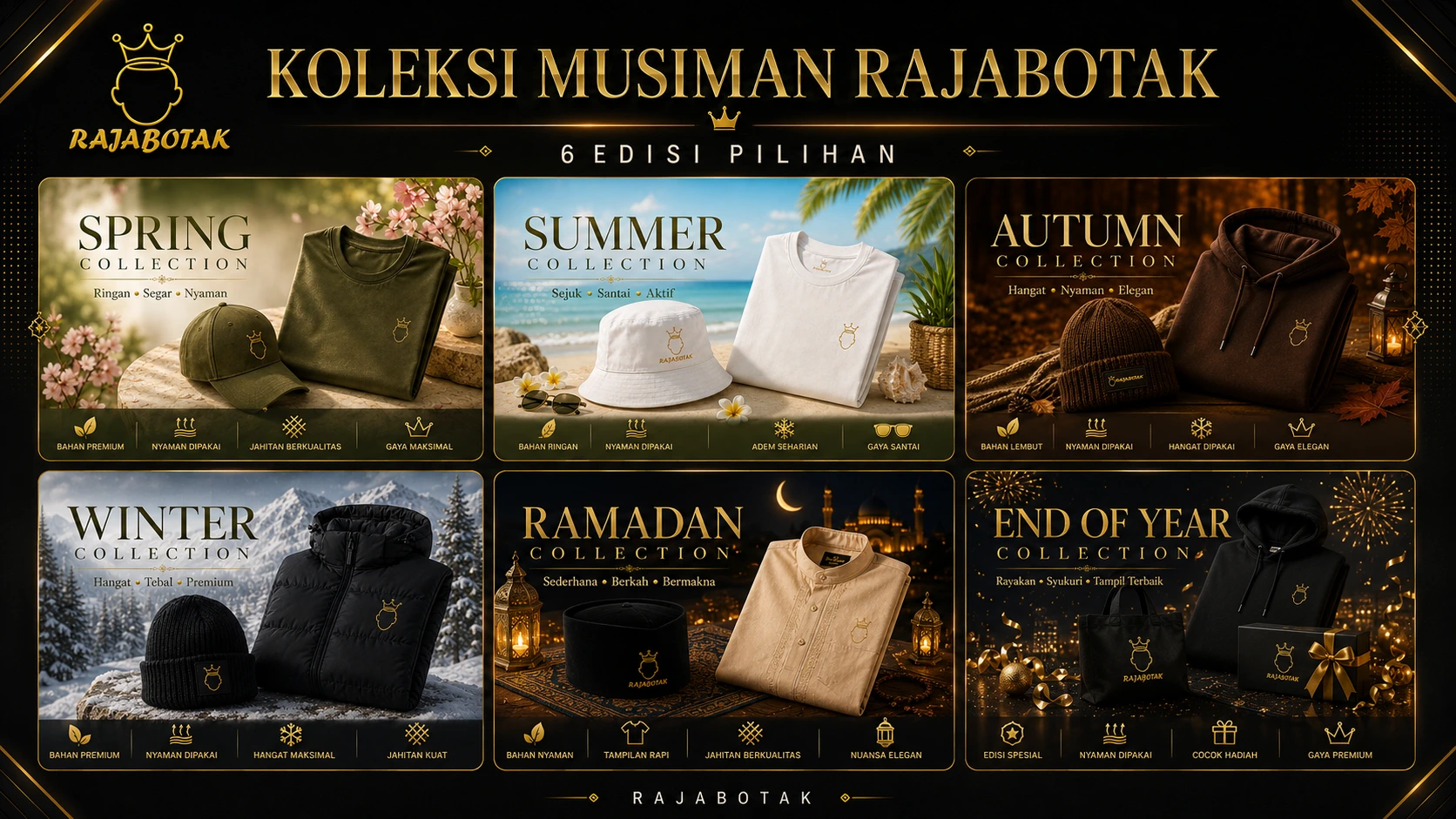 Banner koleksi musiman RajaBotak format 16 banding 9