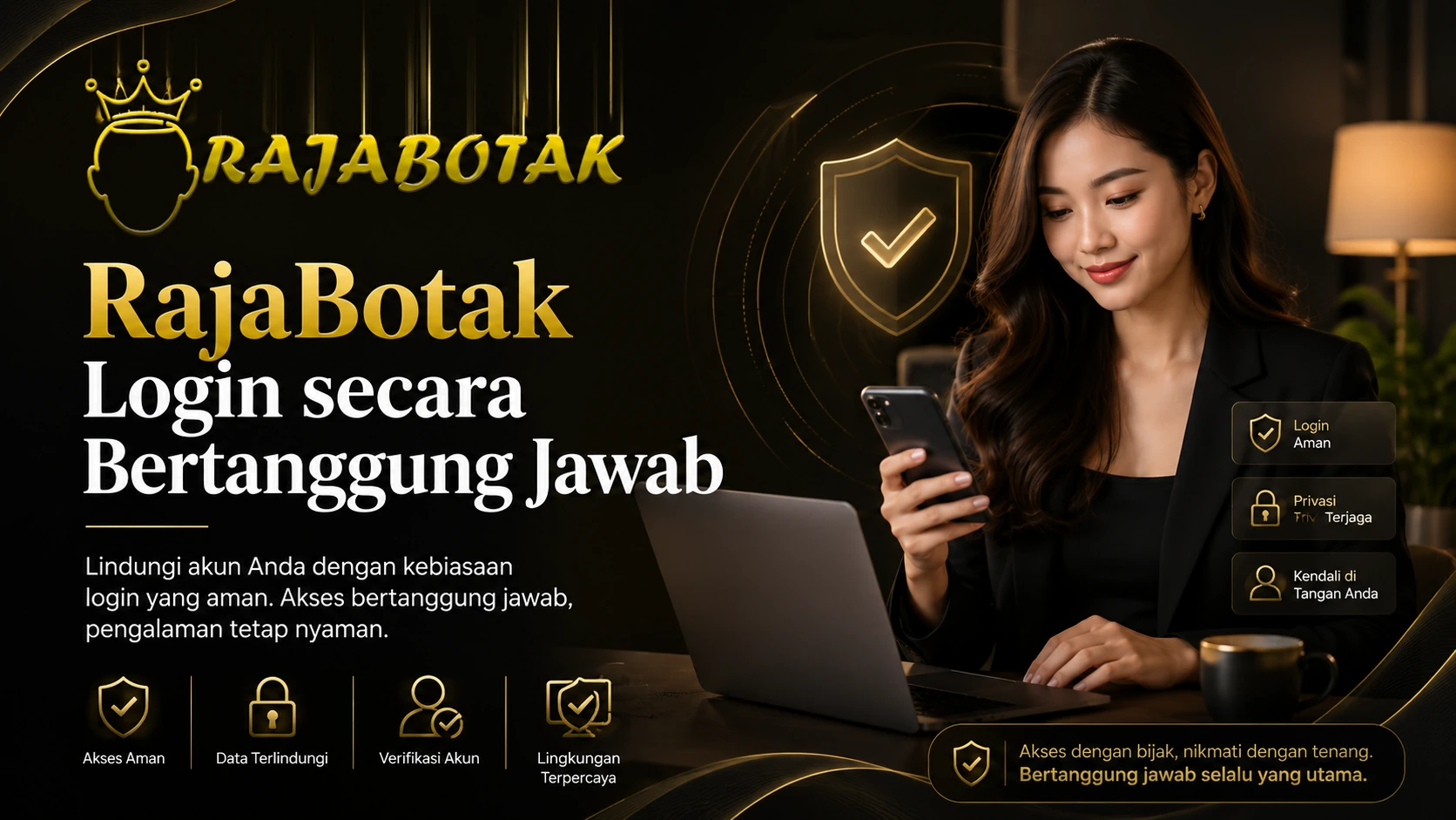 Ilustrasi verifikasi informasi RajaBotak Login secara bertanggung jawab.