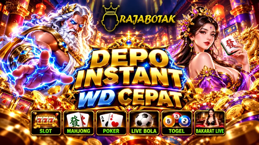 Banner desktop Akses RajaBotak Resmi untuk RTP, Mahjong, slot, poker, live bola, togel dan bakarat live