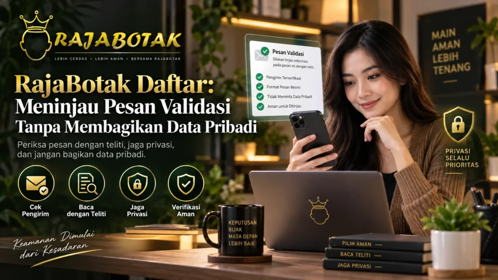 RajaBotak Daftar untuk meninjau pesan validasi formulir tanpa membagikan data pribadi