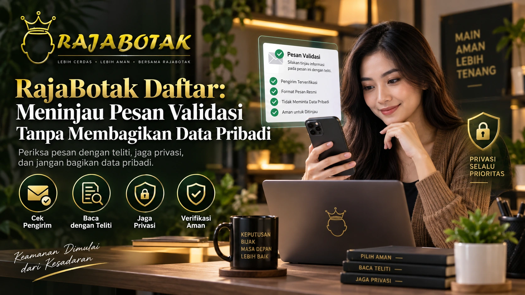 RajaBotak Daftar untuk meninjau pesan validasi formulir tanpa membagikan data pribadi