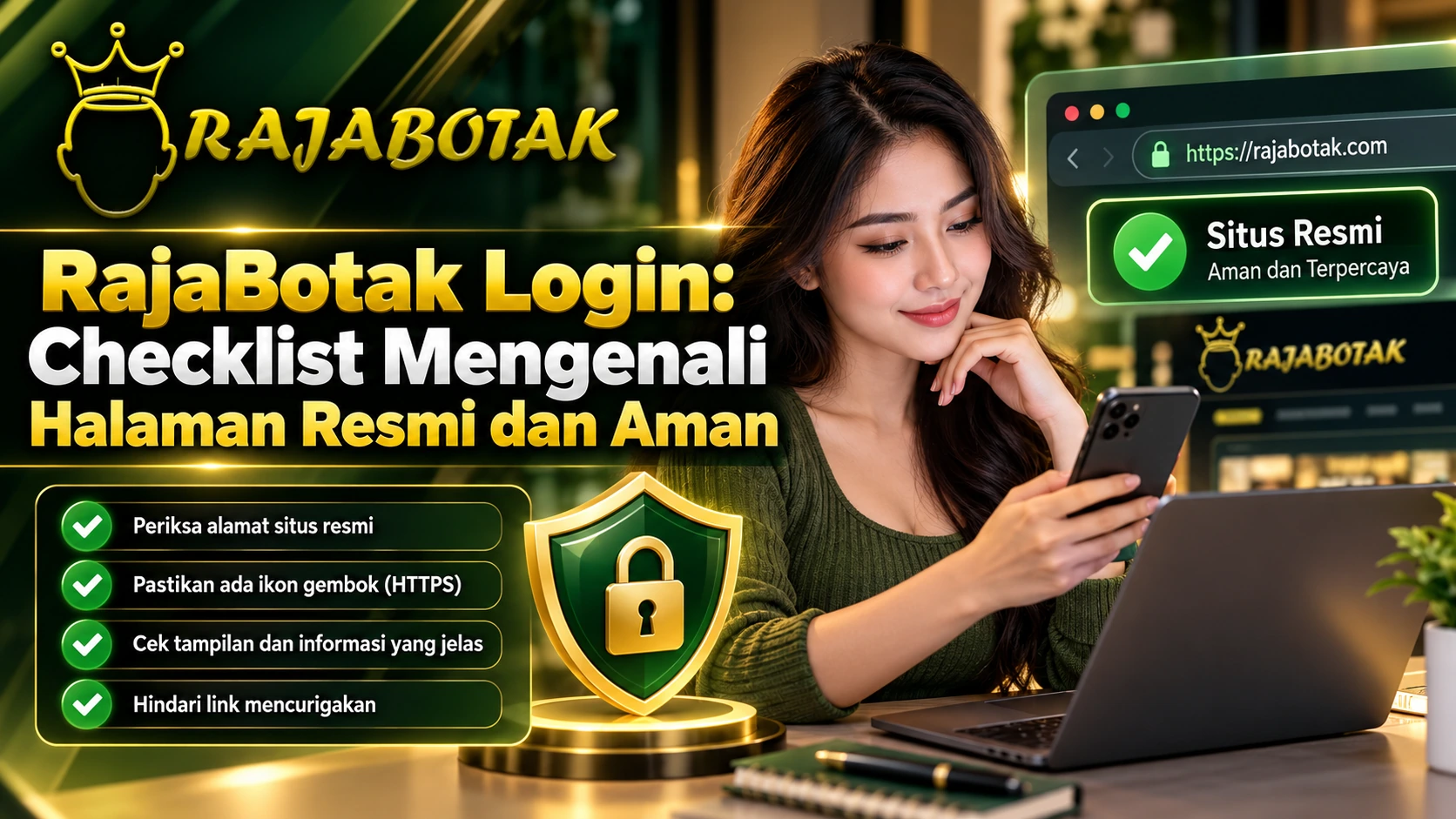 RajaBotak Login untuk mengenali halaman resmi dan aman sebelum mengakses akun