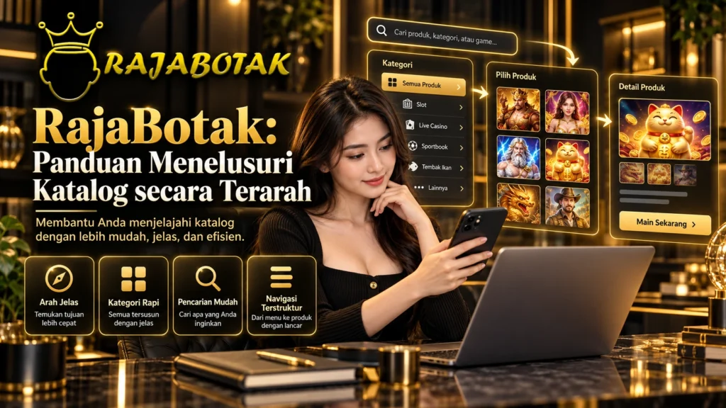 RajaBotak untuk menelusuri katalog secara terarah dari panduan ke detail produk