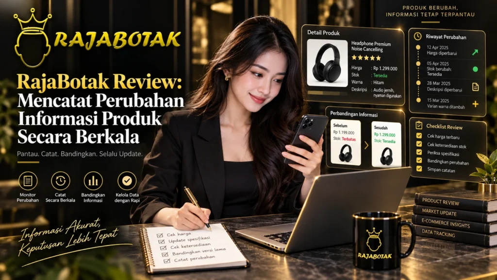 RajaBotak Review untuk mencatat perubahan informasi produk secara berkala