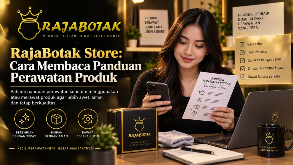 RajaBotak Store untuk membaca panduan perawatan pada detail produk